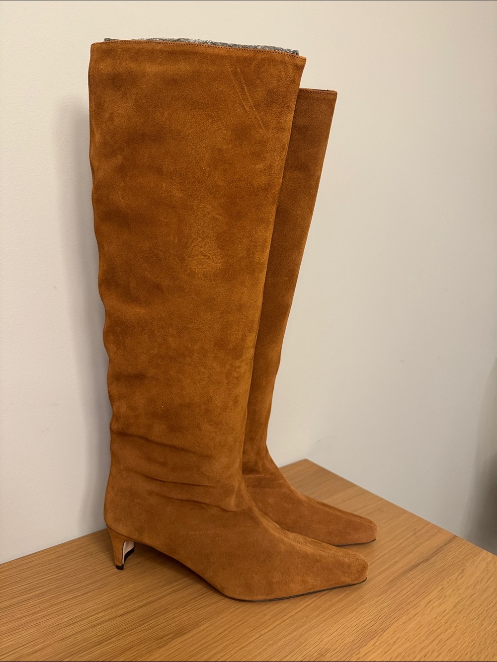 STAUD suede Wally Women's Knee-High Suede Boots - Tan